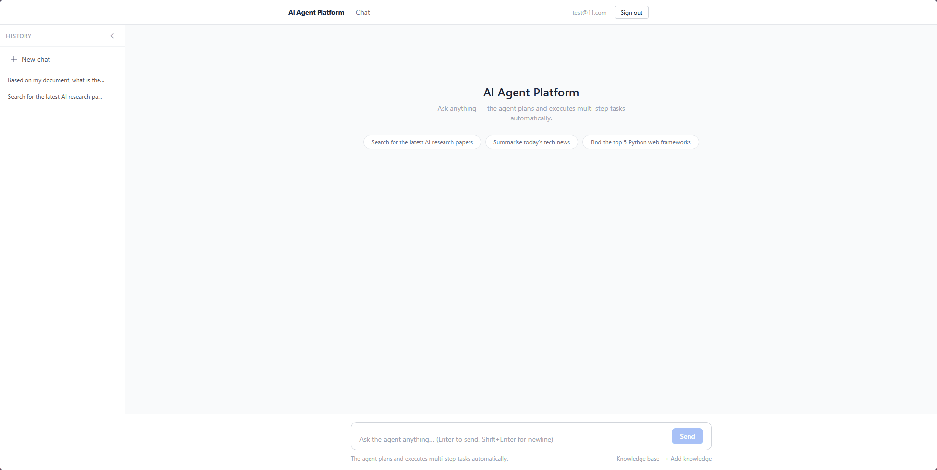 Distributed AI Agent Platform
